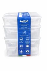 Biesse Set 5 Pcs Plastic Rectangular Food Storage and Preserving Elmarket-homeappliances