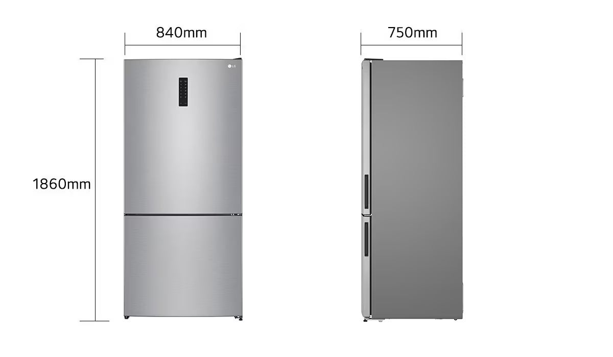 588L Bottom Freezer Refrigerator Silver Elmarket-homeappliances