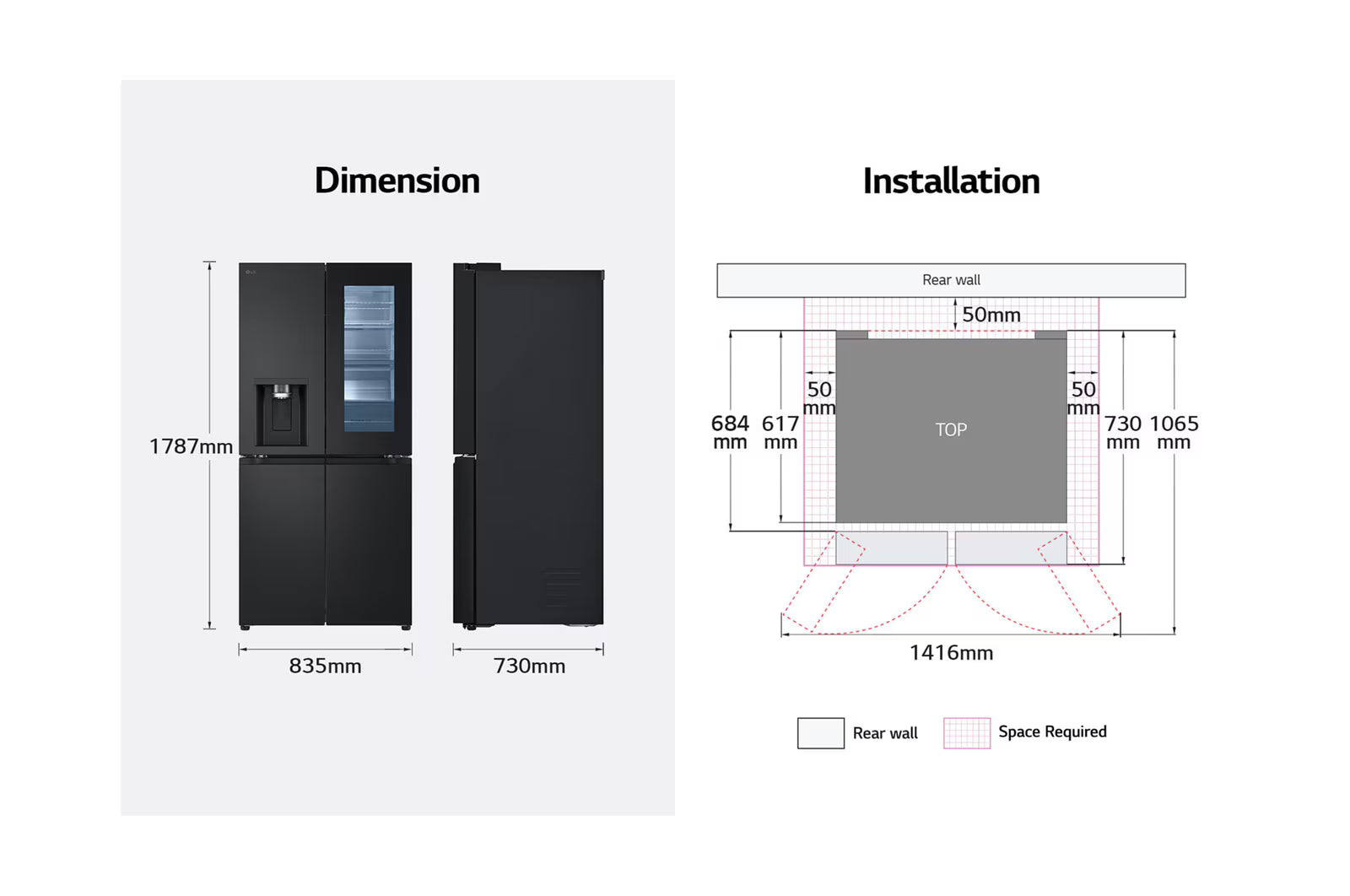 LG Refrigerator, 2 Doors 508 Liter, Instaview Elmarket-homeappliances