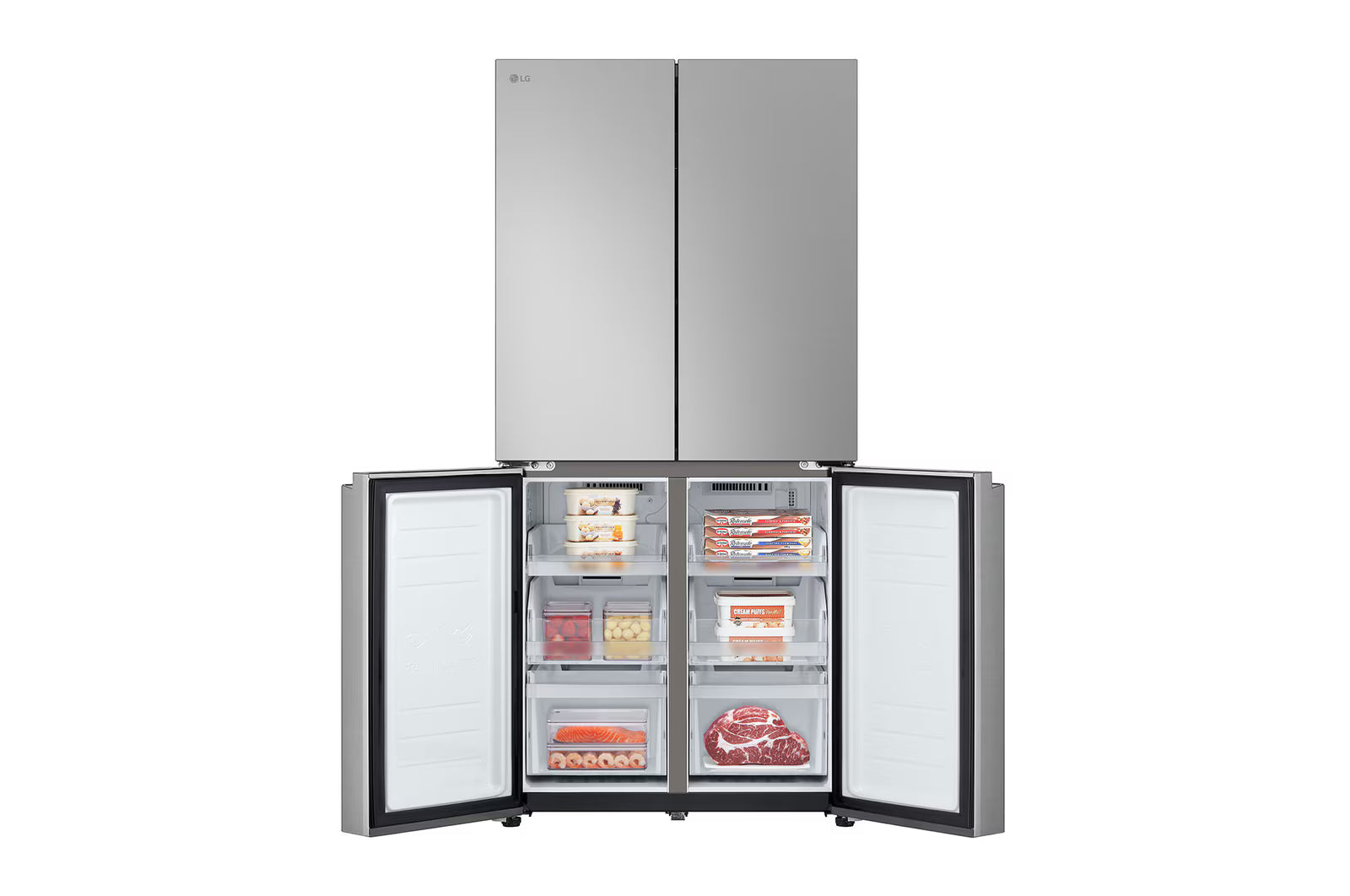 LG Refrigerator, 530 Liter, Instaview, Shiny steel (STS) Elmarket-homeappliances