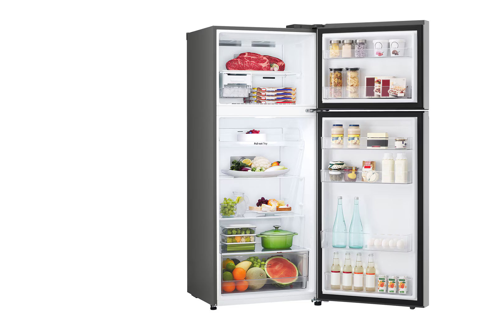 LG Refrigerator, 461L, Door Cooling, Silver