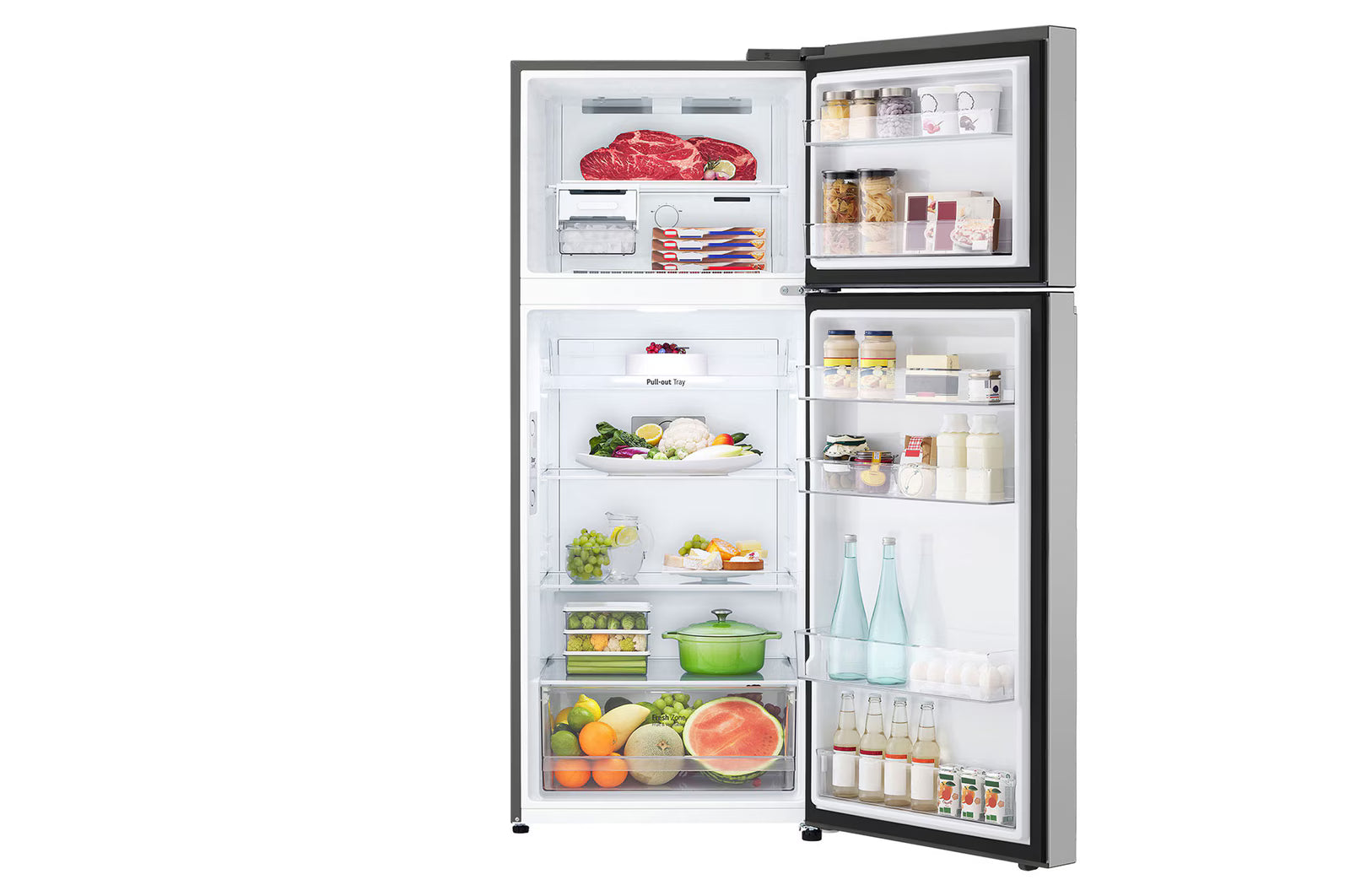 LG Refrigerator, 461L, Door Cooling, Silver